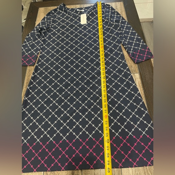 Charter Club Women's Mixed-Print Shift Casual Dress Navy Blue Size X-Large NEW - Picture 11 of 12